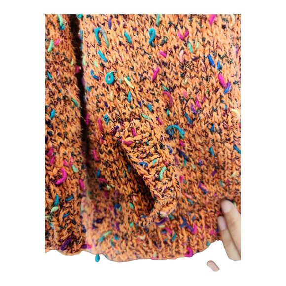 Purl One Australia Hand Knitted Crop Sweater One Size Tango Vintage Artsy Boho - Picture 9 of 11